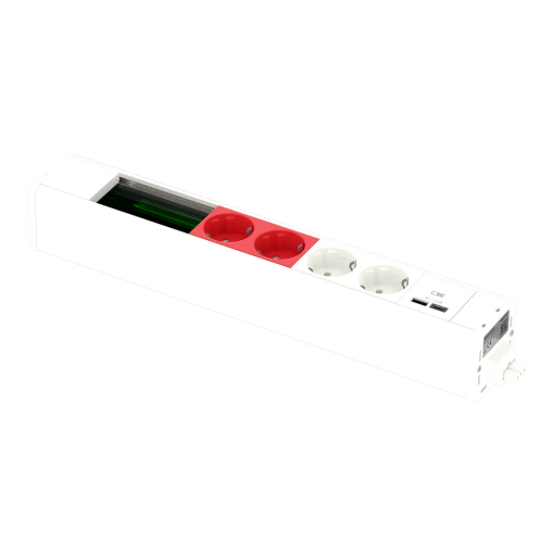 Nova Unica system - Módulos 2B 2V  USB A e C  VDI Branco