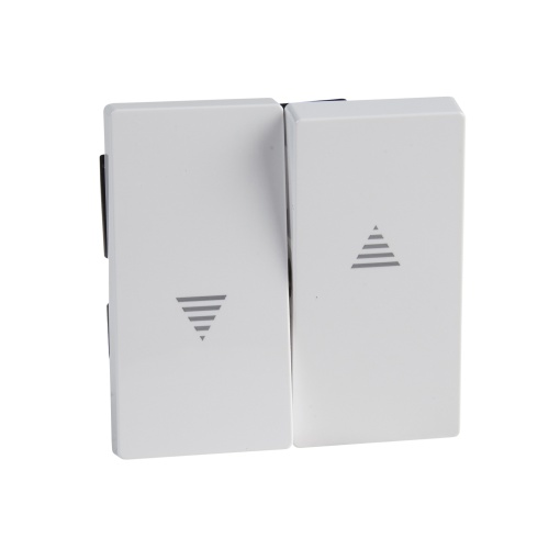 Tecla Merten System M, para interruptor de estores e botão de pressão, brilhante, branco ativo