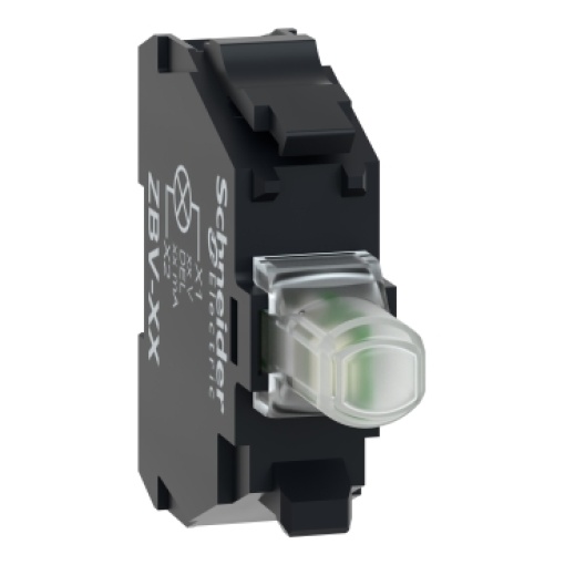 Bloco luminoso, Harmony XB4, Harmony XB5, branco, para cabeça 22mm, LED universal, terminais de aperto de parafuso, 24...120V ACDC
