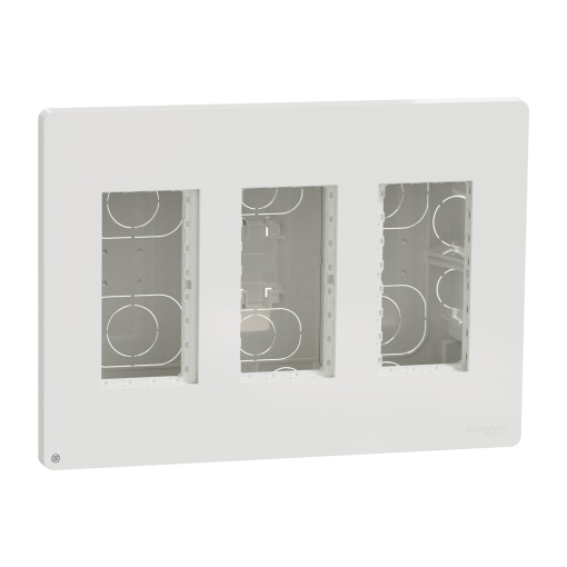 Nova Unica System - Posto de trabalho - encastrar - 3 colunas - antibacteriano - Branco