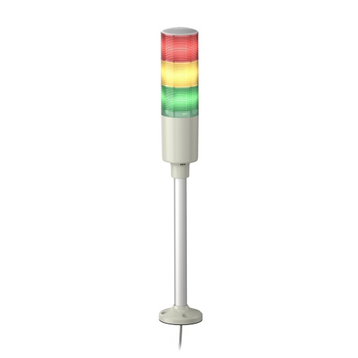 Baliza de sinalização monolítica, Harmony fácil XVG, 60mm, verde laranja vermelho, luz fixa, sinal sonoro, montagem em tubo de alum., placa de fixação