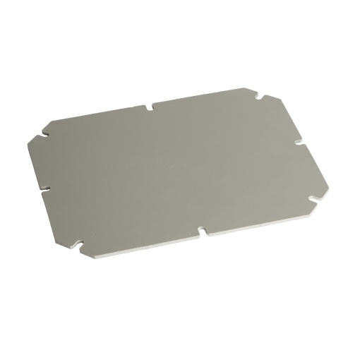 Mounting plate in galvanized steel, thickness 15 mm For boxes of H225W175 mm