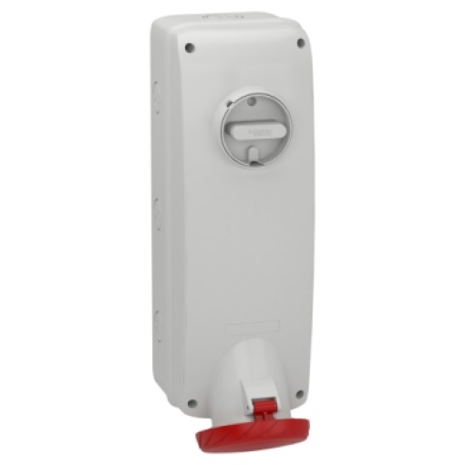 Unika interlocked socket - 63 A - 3P  E - 380...415 V AC - IP65 - wall