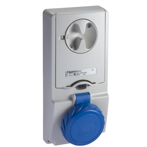 Tomada interligada Unika - 32 A - 3P  N  E - 200...250 V CA - IP65 - para painel