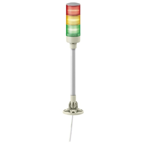 Baliza de sinalização monolítica, Harmony XVG, 60mm, verde laranja vermelho, luz fixa, montagem em tubo de alum. e suporte dobrável, IP40, 24V CACC