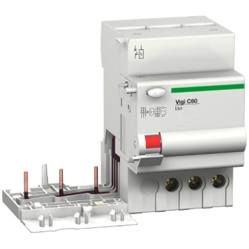 Multi9 - Bloco diferencial Vigi C60, 3P, 63A, tipo AC, instantâneo, 300mA, 400415VAC