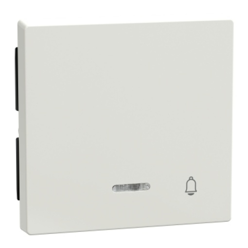 M-Elegance - Tecla simples "campainha" com visor - Branco brilhante