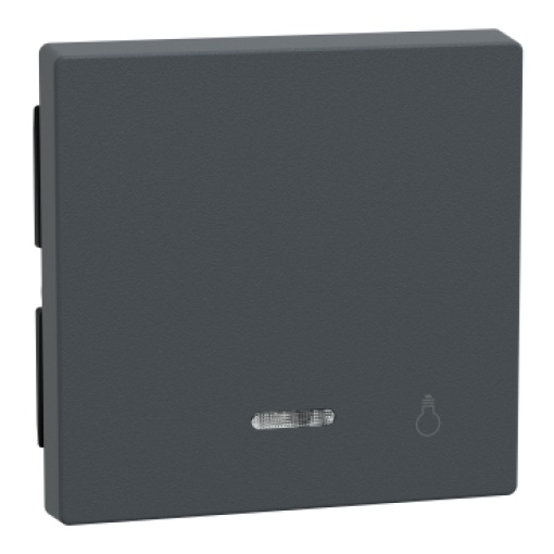 M-Elegance - Tecla simples "luz" com visor - Antracite