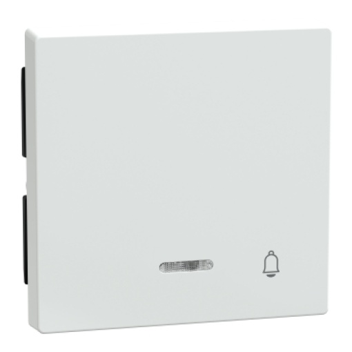 M-Elegance - Tecla simples "campainha" com visor - Branco ativo
