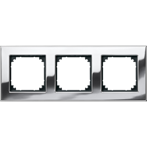 Metal frame, 3-gang, Chrome, M-Elegance