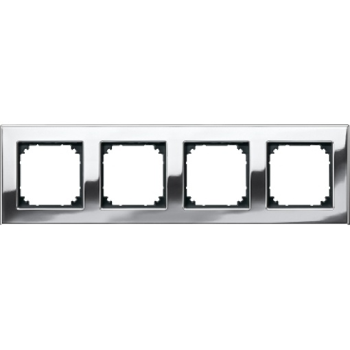 Metal frame, 4-gang, Chrome, M-Elegance