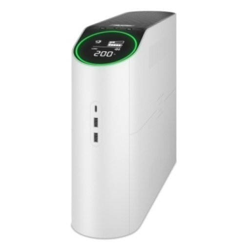 APC Back-UPS Pro para jogos, 2200VA1320W, torre, 230V, 4 tomadas Schuko e 2 tomadas IEC C13, luzes RGB, onda sinusoidal pura, Arctic branco