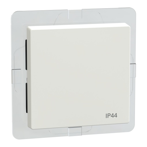 Tecla, Merten System M, IP44, brilhante, branco polar