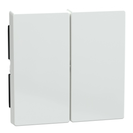 Tecla, Merten System M, 2 elementos, brilhante, branco ativo