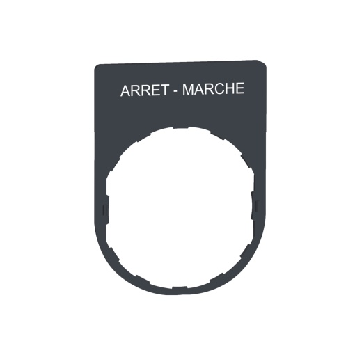 Placa inscrição 30x40mm "arret-marche"