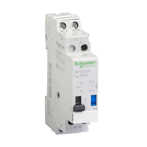 Relé de impulso, TeSys GF, CA-1, 2 polos, 16 A, 1 NA  1 NF, bobina de 24 VCA, 5060 Hz