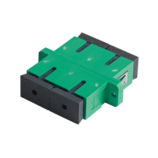 Adaptador de fibra óptica, SC APC Duplex SM, Verde, para mod. VDIM153031
