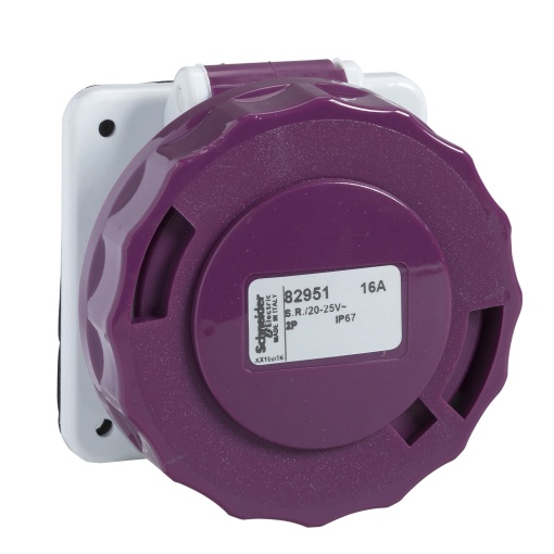 PratiKa industrial socket - 32 A - 2P - 20...25 V AC - IP67