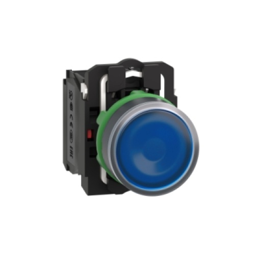 Pulsadores luminosous led 120v azul na  nc