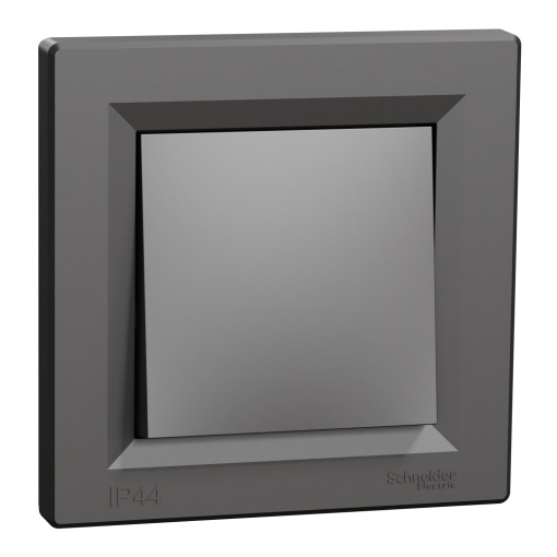 Asfora - Interruptor de 1 polo, terminais sem parafusos, IP44, antracite