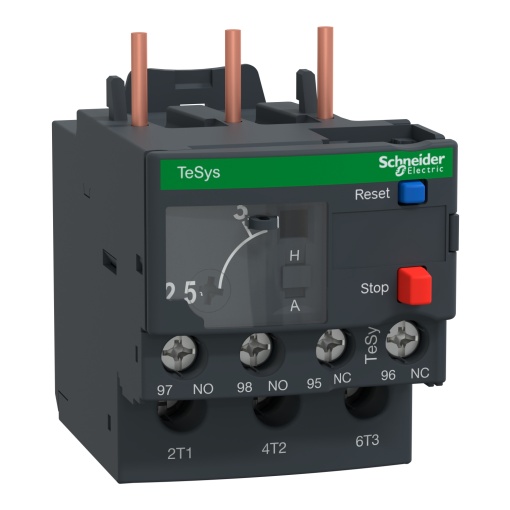 Relé térmico de sobrecarga, TeSys Deca, 690 VCA, 2,5 a 4 A, 1 NA  1 NF, classe 20, para D09 a D38, fixação por parafuso