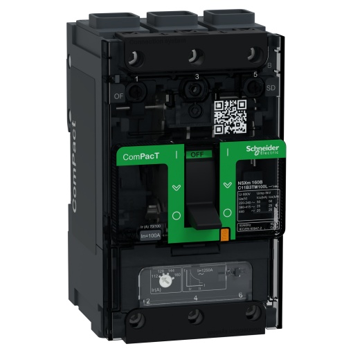 ComPacT DISJUNTOR NSXm100B 25kA CA 3P 100A TMD ELINK