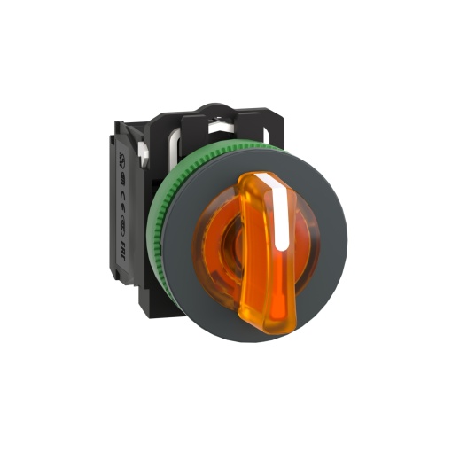 selector flush   luminosous  laranja 3 230v um posições fijas