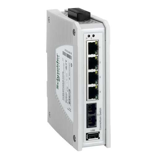 ConneXium Premium Unmanaged Switch - 4 portas de cobre  1 porta de fibra multimodo