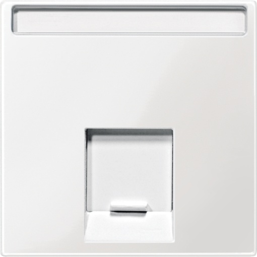 M-Elegance - Centro de tomada RJ45 simples - Branco brilhante