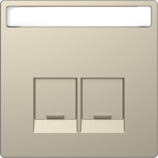 D-Life - Centro de tomada RJ45 dupla com porta-etiqueta - Sahara