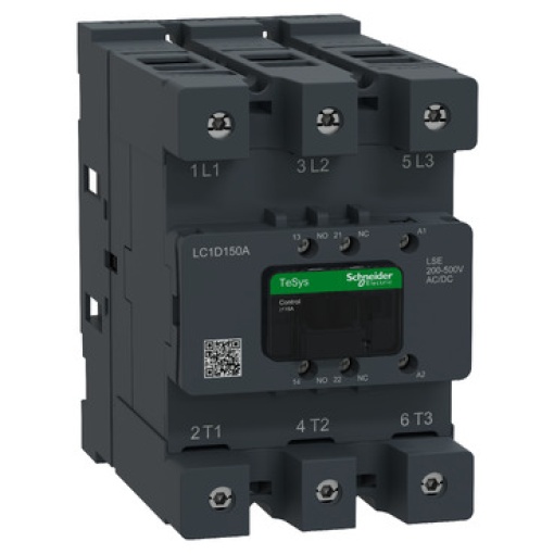 Contator, Tesys Deca Advanced, 3P 3NO, AC-3AC-3e, 440 V, 150 A, bobina de 200-500 V CACC, Everlink