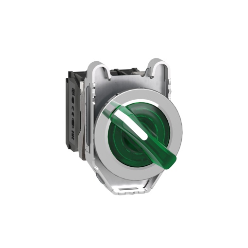 selector flush   luminosous verde 2 posições fijas 24v ca  d