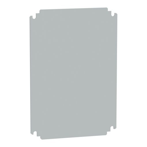 Insulating mounting plate for enclosure H400xW300mm made of polyester.