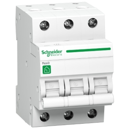 Disjuntor, Resi9, 3P, 40A, Curva C, 3000A IEC 60898-1