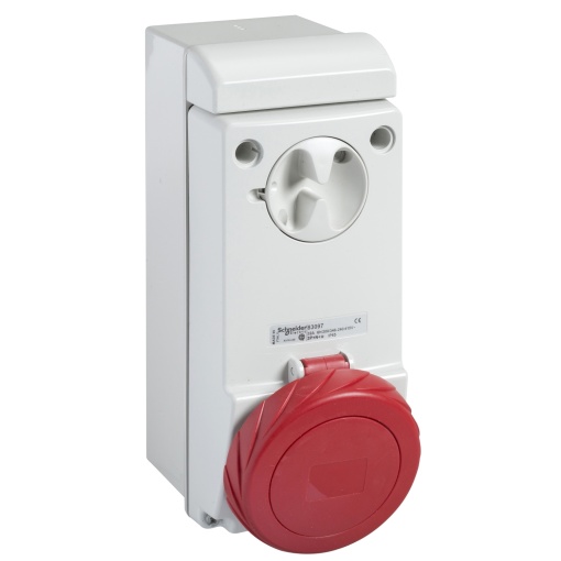 Unika interlocked socket - 32 A - 3P  E - 380...415 V AC - IP65 - wall