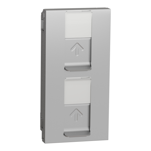 Nova Unica  - Centro tomada dupla RJ45 Keystone Alumínio