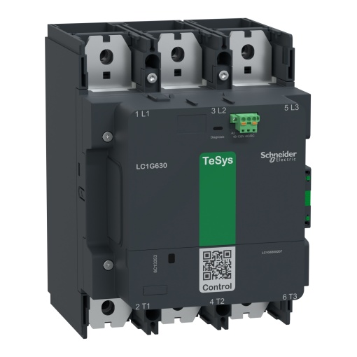 Contator de alta potência, TeSys Giga S207,3P 3NO, AC-3  440V 630A, versão padrão, bobina de banda larga 48-130V ACDC