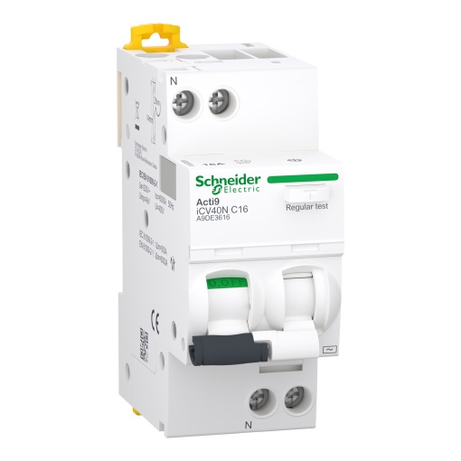 Acti9 iCV40N - disjuntor diferencial - 1PN - 16 A - C - 6000A - 30mA - tipo AC