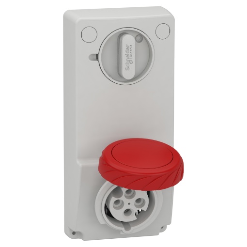 Tomada com encravamento, Mureva PK, montagem em quadro, 16 A, 3PE, 400 V, IP65