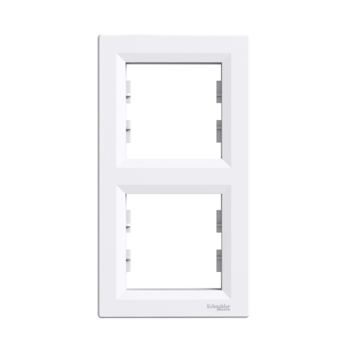 Asfora - quadro vertical de 2 tomadas - branca