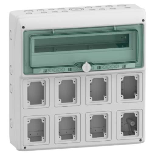 Mureva - Quadros para tomadas - 8 aberturas - 1x18 módulos