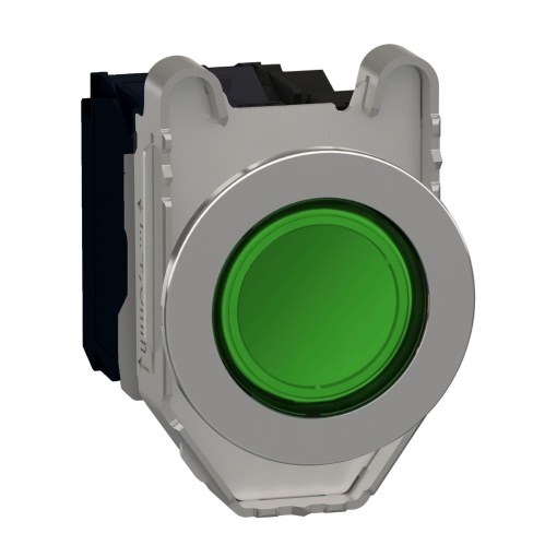botão flush   luminosous verde 230v ac led 1no 1nc