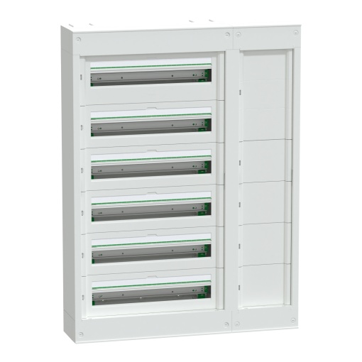 Quadro PrismaSeT S com extensão lateral, 24 módulos 6 Filas, saliente