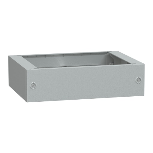 Polyester glassreinf. plinth for encl. PLAT76 front opening IP44-IK10 RAL7035