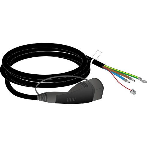 Cabo incluído T2 32 A, monofásico, IEC, 4,5 m, Smart Wallbox