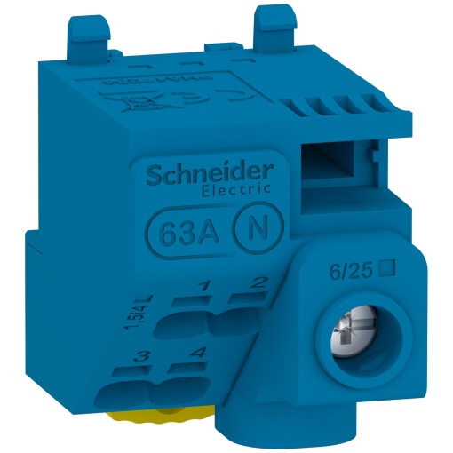 Resi9 - Borne neutro 63A  kit junção 5 ligadores