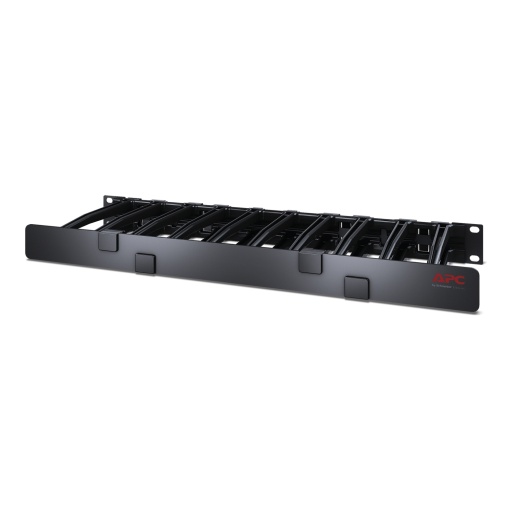 Gestor de Cabo Horizontal, 1U x 6 polegadas de Profundidade, Lado Único com Cobertura