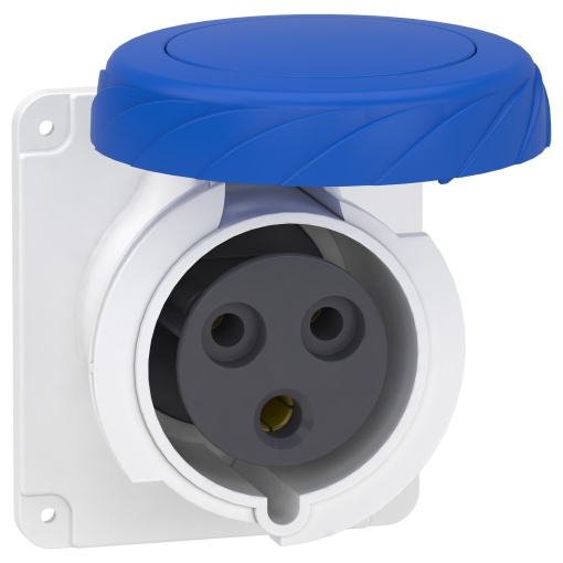 Tomada PratiKa - rápida - reta - 32 A - 2P  E - 200...250 V CA - para painel