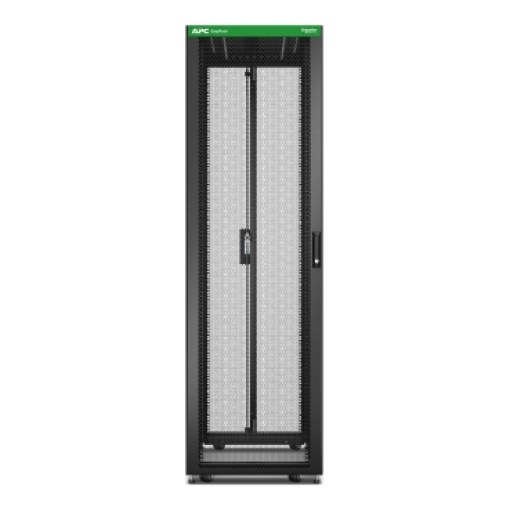 Easy Rack 600mm  48U  1200mm, com teto, rodas, pés e 4 suportes, sem paineis laterais, parte inferior, preto