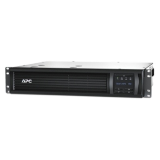 APC Smart-UPS, Line Interactive, 750VA, 2U de montagem em rack, 230V, 4 tomadas IEC C13, placa de rede, AVR, LCD